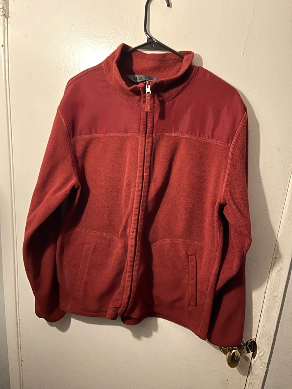 Women's Red Full-Zip Fleece Jacket - U.S. Polo Assn.